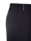 Pantalones de lona de mezcla de viscosa de peserico