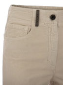 Peserico Milleraies Velvet a rayas 5 pantalones de bolsillo