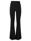 Elisabetta Franchi Stretch Crepe Palazzo Trousers With Charms