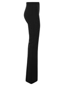 Elisabetta Franchi Stretch Crepe Palazzo Trousers With Charms