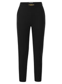 Elisabetta franchi Stretch Crepe Crepe Drivery Pantaloni con Horsebit