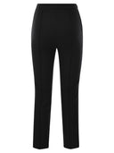 Elisabetta Franchi Straight Trousers In Bi Elastic Technical Fabric With Clamping