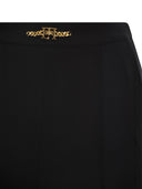 Elisabetta Franchi Straight Trousers In Bi Elastic Technical Fabric With Clamping