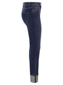 Fabiana Filippi Stretch Denim Trousers With Turn Ups