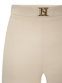 Elisabetta Franchi Straight Stretch Crepe Trousers