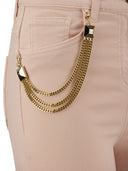Elisabetta Franchi Skinny Jeans With Chain And Stud Charm