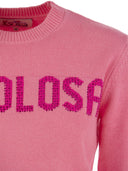 Mc2 Saint Barth Wool And Cashmere Blend Jumper With Favolosa Embroidery