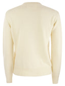 Mc2 Saint Barth Wool And Cashmere Blend Jumper With Simply The Best Embroidery