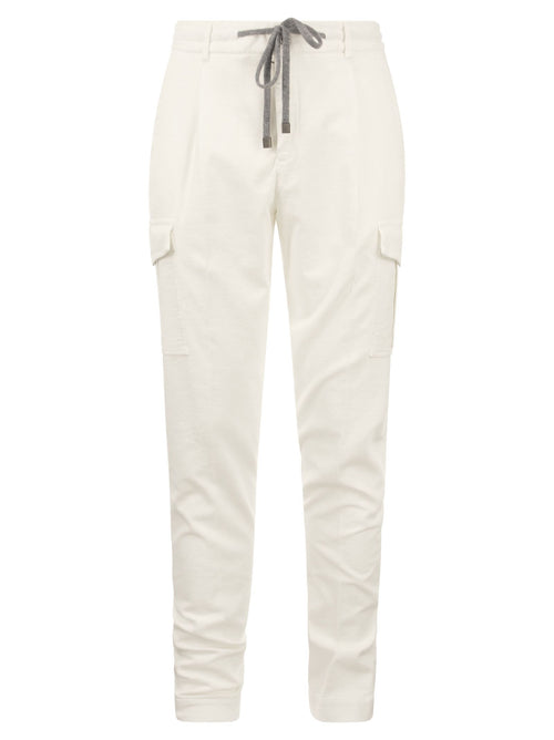 Peserico Velvet Cargo Jogger Trousers