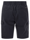 Peserico Lightweight Cotton Lyocell Canvas Jogger Bermuda Shorts