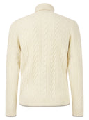 Peserico Wool And Cashmere Cable Knit Turtleneck Sweater