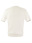 Peserico T Shirt In Pure Cotton Crépe Yarn