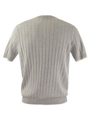 Peserico T Shirt In Pure Cotton Crépe Yarn