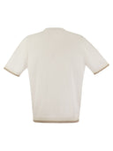Peserico T Shirt In Linen And Cotton Yarn