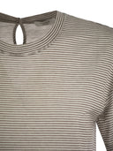Peserico Lightweight Striped Jersey T Shirt And Punto Luce