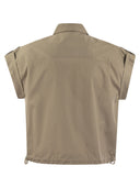 Peserico Light Cotton Satin 'Sail Hand' Camisa con cordón