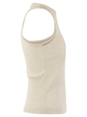 Peserico Ribbed Top In Cotton Yarn