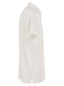 Majestic Linen Polo Shirt con bottoni