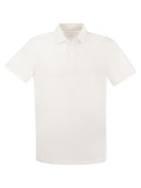 Majestic Short Sleeved Polo Shirt In Lyocell And Cotton