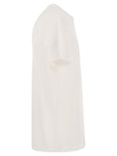 Majestic Crew Neck T Shirt In Lyocell And Cotton