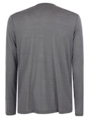 Maglietta maestosa per il collo dell'equipaggio in seta e cotone