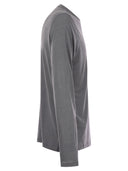 Maglietta maestosa per il collo dell'equipaggio in seta e cotone