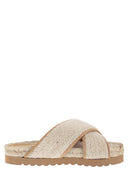 Peserico Jute And Leather Sandal