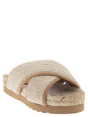 Peserico Jute And Leather Sandal
