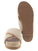 Peserico Jute And Leather Sandal