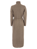 Peserico Wool, Silk And Cashmere Turtleneck Dress
