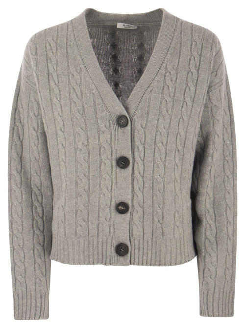 PESICO WOL, SILK, CASHMERE EN Lurex Cardigan