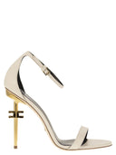 Sandali in pelle Elisabetta Franchi con tallone logo