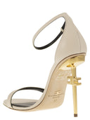 Sandali in pelle Elisabetta Franchi con tallone logo