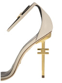 Sandali in pelle Elisabetta Franchi con tallone logo