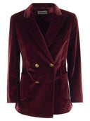 Saulina Antonia Single Breasted Velvet Jacket