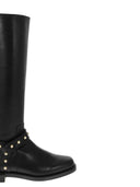 Stuart Weitzman Pearl Moto Leather Boot With Pearls