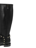 Stuart Weitzman Pearl Moto Leather Boot With Pearls