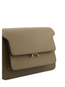 Borsa da tronco Marni in pelle di vitello saffiano color mono