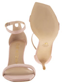 Stuart Weitzman Nunakedcurve 85 Leather Sandal With Heel