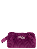 MC2 Saint Barth gewatteerde fluwelen koppelingstas