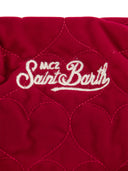 Mc2 Saint Barth Quilted Velvet Clutch Bag