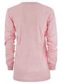 Marni Long Sleeved Cotton T Shirt With Marni Lettering