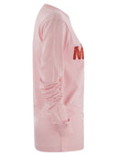 Marni Long Sleeved Cotton T Shirt With Marni Lettering