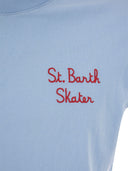 Mc2 Saint Barth Cotton T Shirt With Barth Skater Print