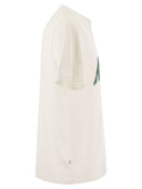 Maglietta per il collo dell'equipaggio di Autry con logo frontale