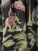 Red Valentino Elephant Print Cotton And Silk Dress