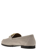 Tod's Moccasin In Nubuck With Metal Chain