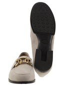 Tod's Moccasin In Nubuck With Metal Chain