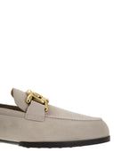 Tod's Moccasin In Nubuck With Metal Chain