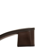 Sandalia de tacón de cuero de Tod